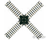 Atlas N 2569 Crossings W/Black Ties -- 90 Degrees Track & Turnouts