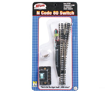 Atlas N 2705 Code 80 No. 6 Remote Turnout (Switch) - Standard Line -- Right Hand Track & Turnouts