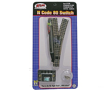 Atlas N 2708 Code 80 Remote Turnout (Switch) - Standard Line -- Wye Track & Turnouts