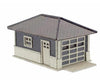 Atlas 2860 Garage - Laser-Cut Micro Plywood Kit -- 1-Car Matches Barbs Bungalow (Sold Separately)