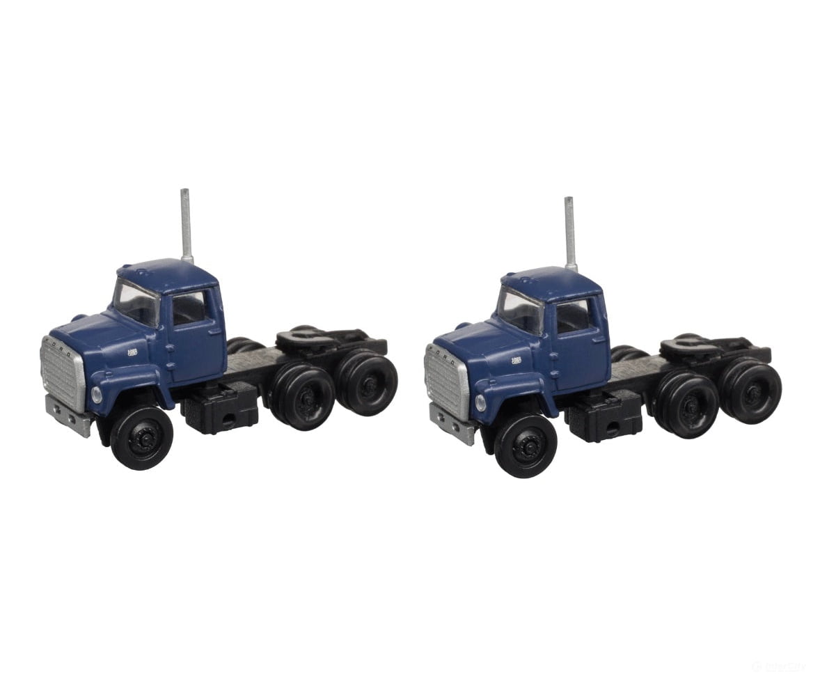 Atlas N 2922 American Trucks - 1984 Ford 9000 LNT Semi Tractor -- Dark Blue Cars & Trucks