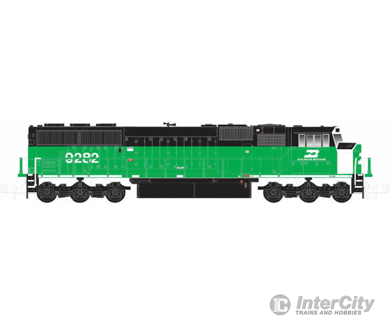 Atlas N 40002678 Emd Sd60M W/Dcc - Master(R) -- Burlington Northern #9282 (Cascade Green Black