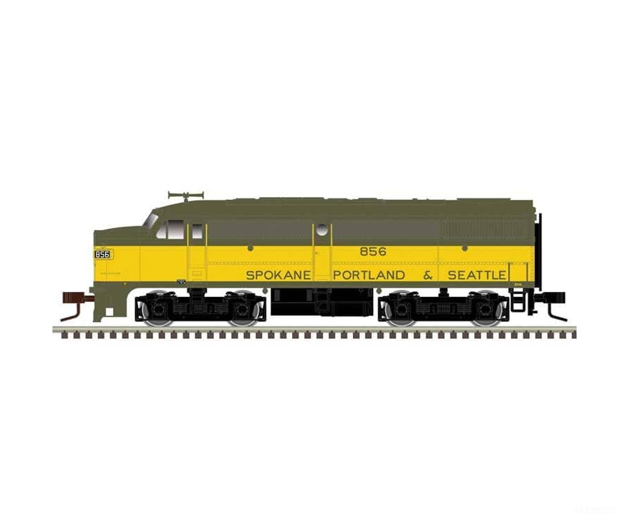 Atlas N 40005101 Alco FA1 Large Numberboards - Sound and DCC - Master(R) Gold - Spokane Portland & Seattle #856 (yellow