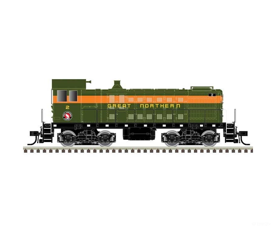 Atlas N 40005721 Alco S2 w/LokSound & DCC - Master(R) - Great Northern #2 (green orange yellow) Locomotives