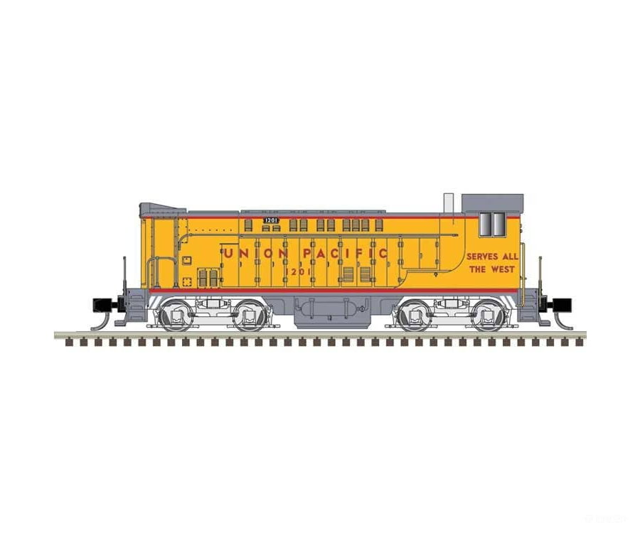 Atlas N 40005969 Baldwin VO1000 - Standard DC - Master(R) Silver - Union Pacific #1201 (Armour Yellow gray red frame