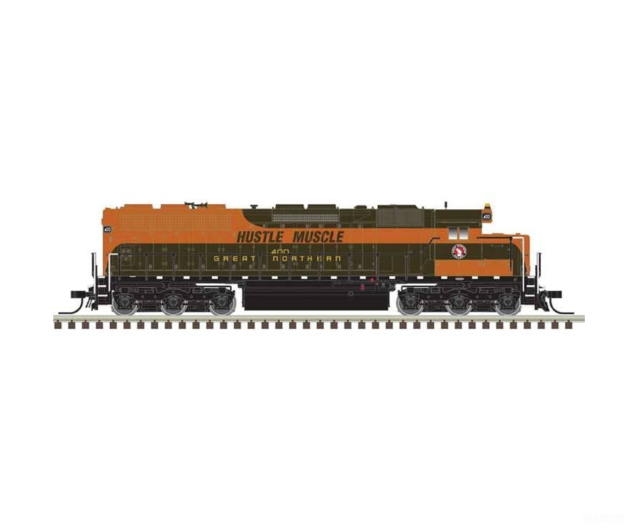 Atlas N 40005993 EMD SD45 Low Nose - Standard DC - Master(R) Silver - Great Northern #400 Hustle Muscle (Omaha Orange