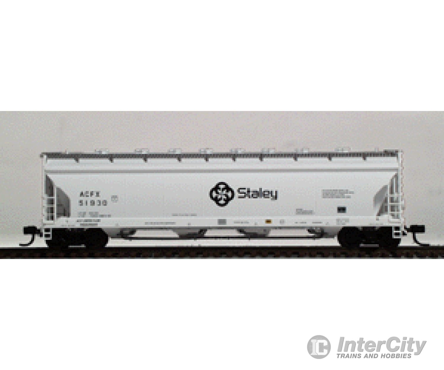 Atlas N 40062 Acf 4-Bay Center Flow(R) Pressureaide(R) Covered Hopper (Ready To Run) -- Staley - 2Nd