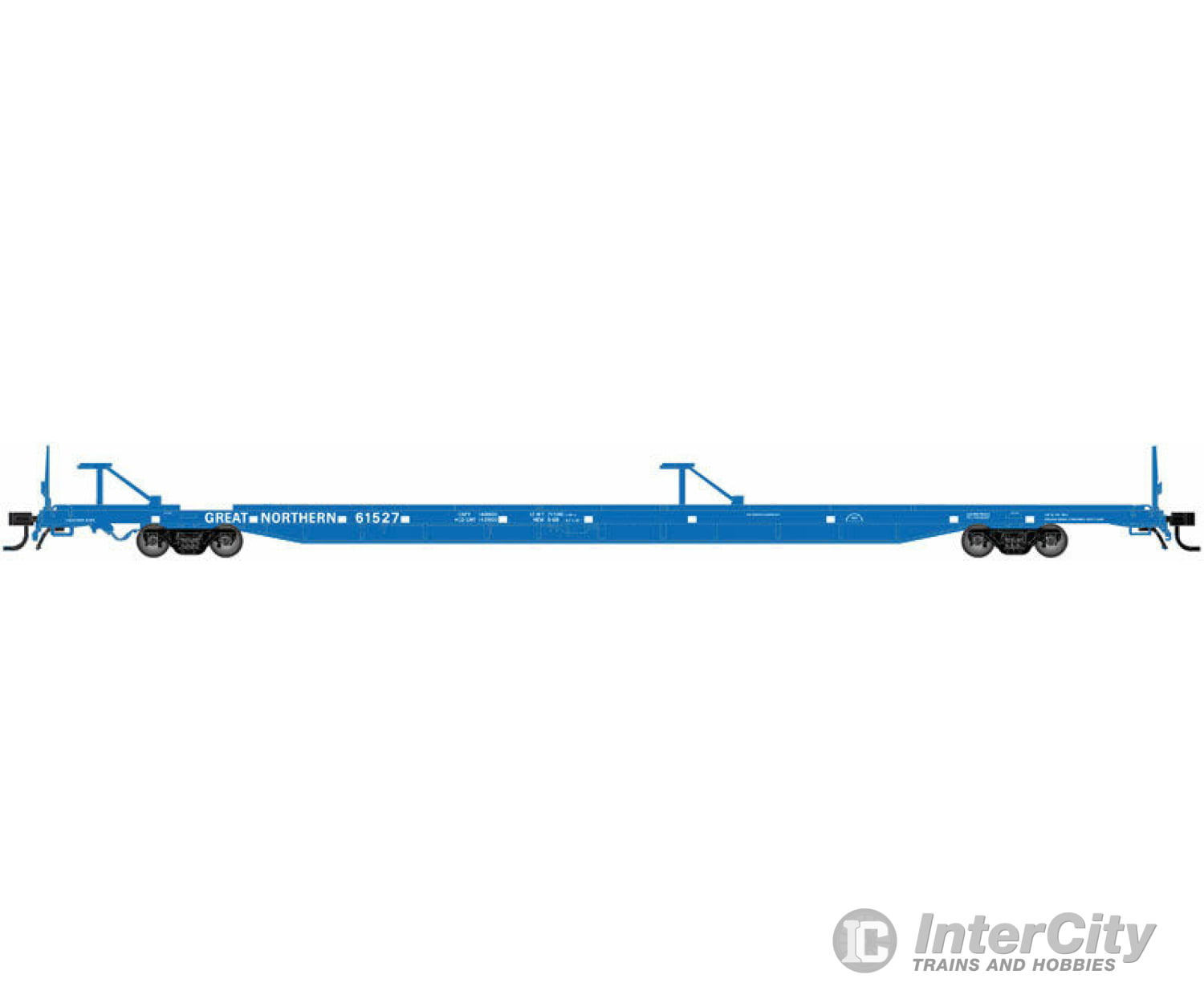 Atlas N 50001735 89 Intermodal Flatcar W/Mid/End Hitches - Ready To Run -- Great Northern #61527