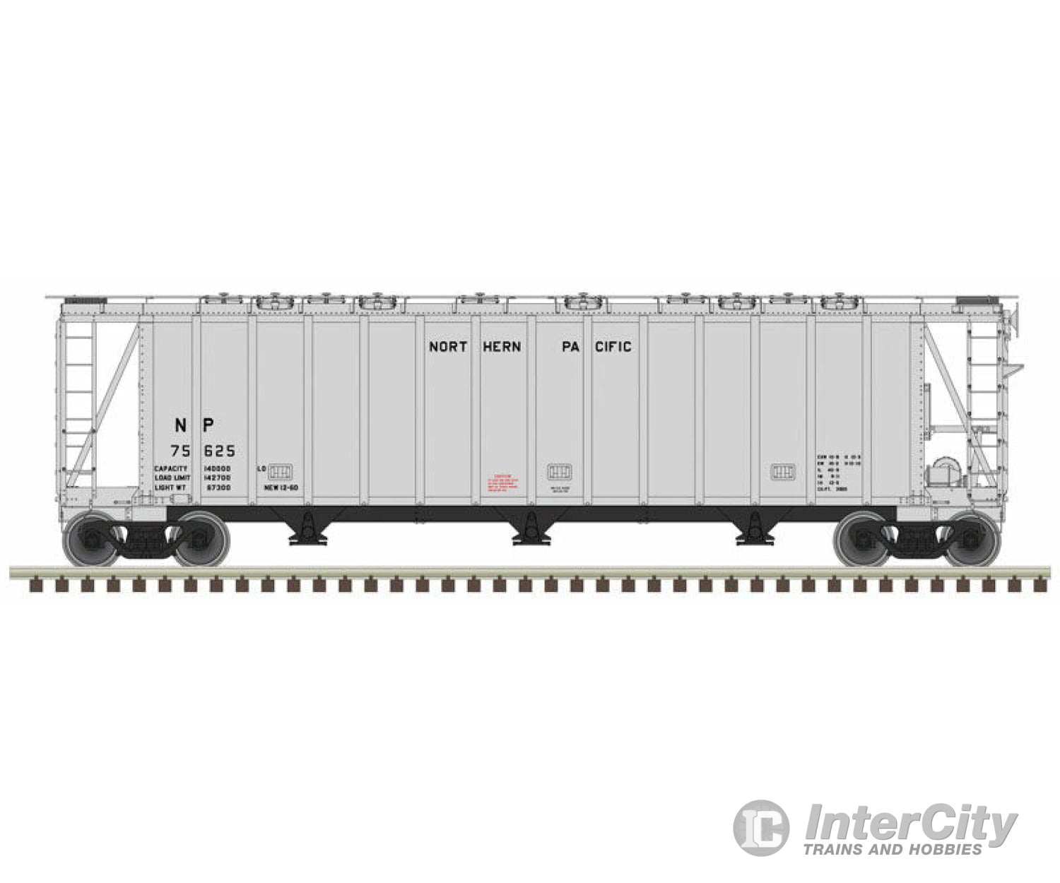 Atlas N 50002910 General American 3500 Dry-Flo 3-Bay Covered Hopper - Ready To Run -- Northern