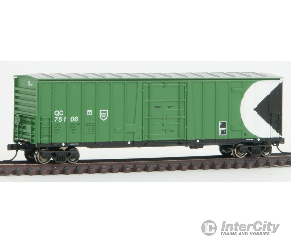 Atlas N 50003566 Nsc 5277 50 Plug-Door Boxcar - Ready To Run -- Quebec Central #75106 (Green White