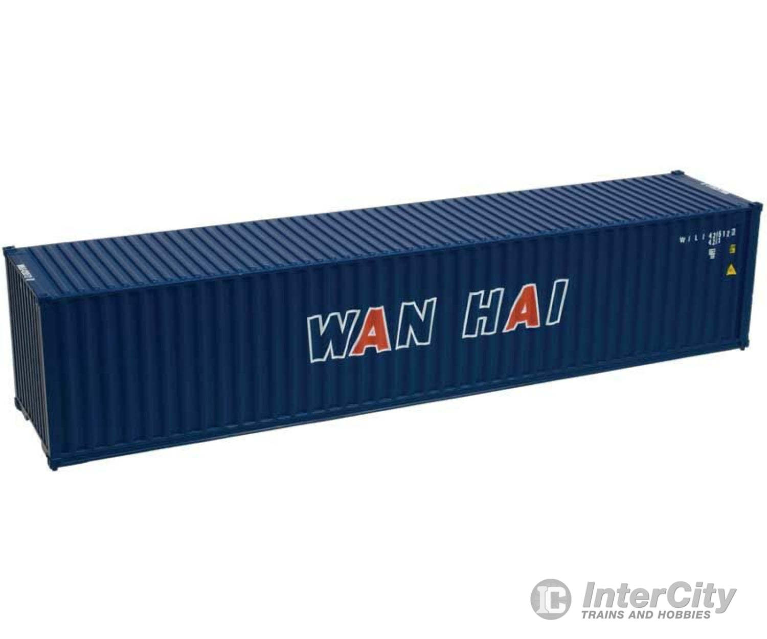 Atlas N 50003862 40 Standard-Height Container 3-Pack - Assembled -- Wan Hai Set #1 (Blue Red White)