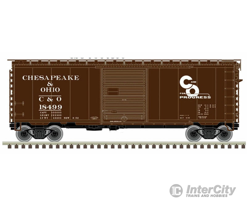Atlas N 50003966 Ps-1 40 Boxcar W/6Door - Ready To Run Master(R) -- Chesapeake & Ohio 18293 (Boxcar