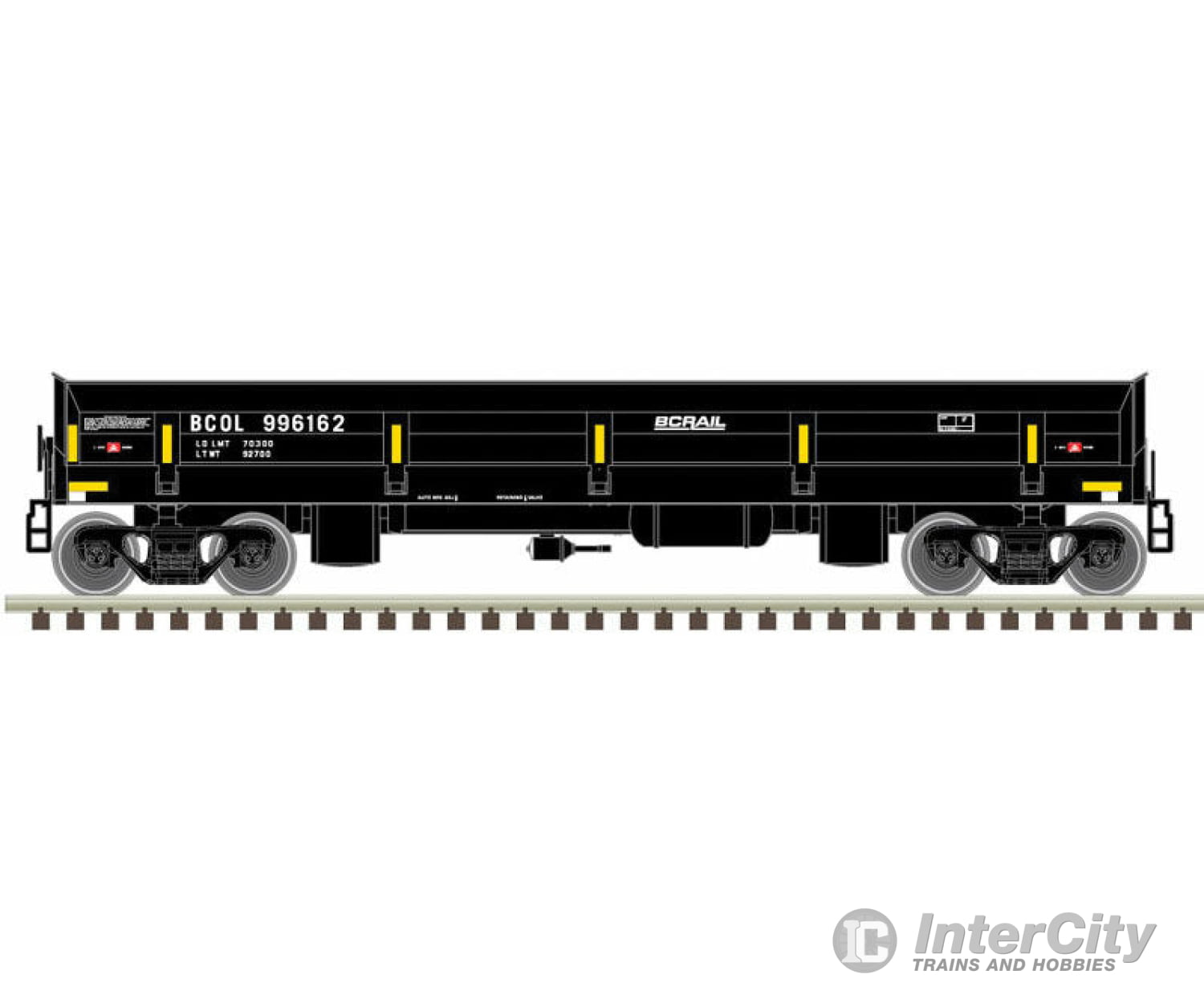 Atlas N 50004576 Difco Side Dump Car - Ready To Run Master(R) -- Bc Rail #996159 (Black Yellow