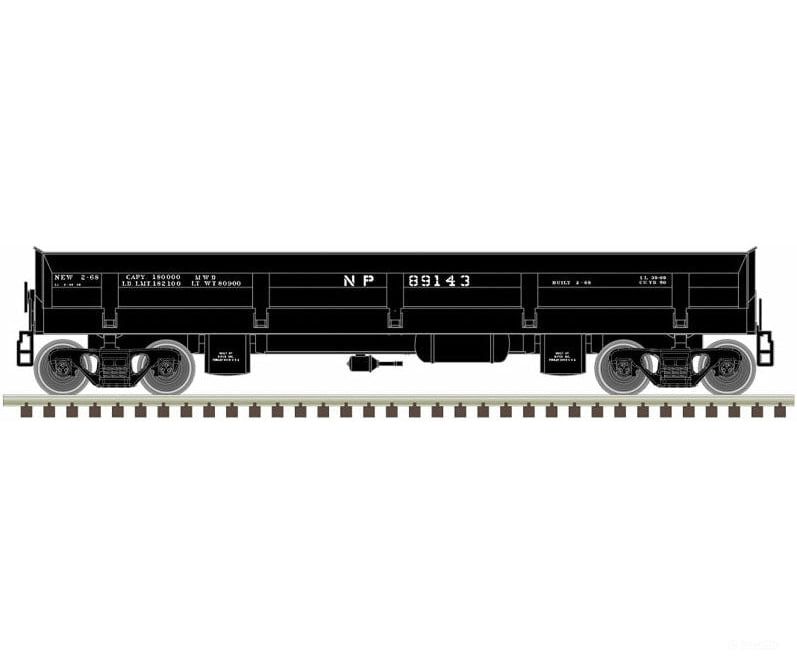 Atlas N 50005276 Difco Side-Dump Car - Ready-To-Run Master(R) -- Northern Pacific 89134 (Black)