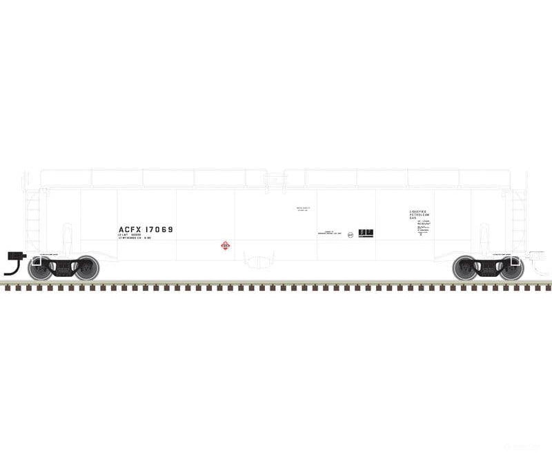 Atlas N 50005363 ACF 33,000 Gallon Tank Car - Master(R) - ACFX 17067 (white black) Freight Cars