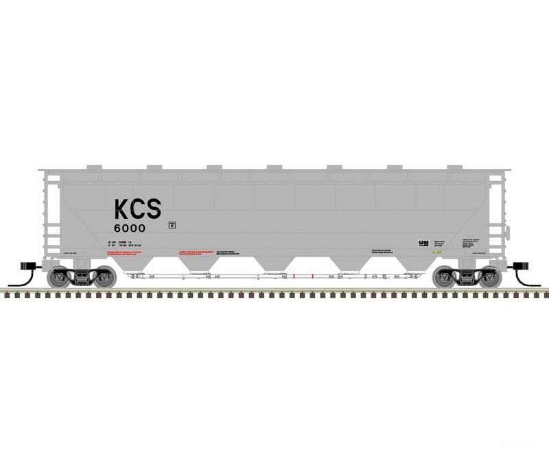 Atlas 50005681 Trinity Pd5000 Covered Hopper - Ready To Run -- Kansas City Southern #6007 (Gray
