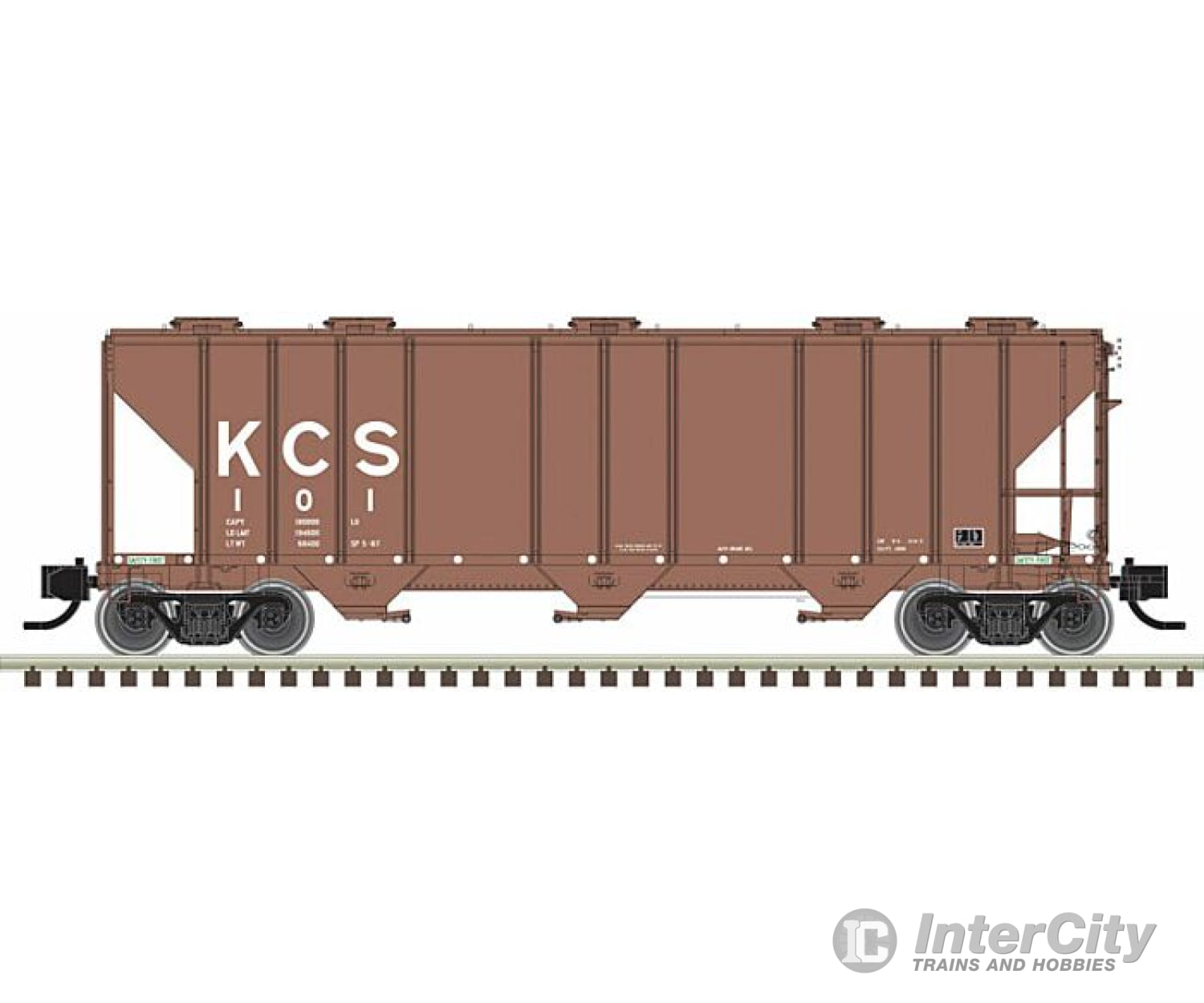 Atlas N 50005742 Ps - 4000 3 - Bay Covered Hopper Kansas City Southern Kcs 101 (Boxcar Red White)