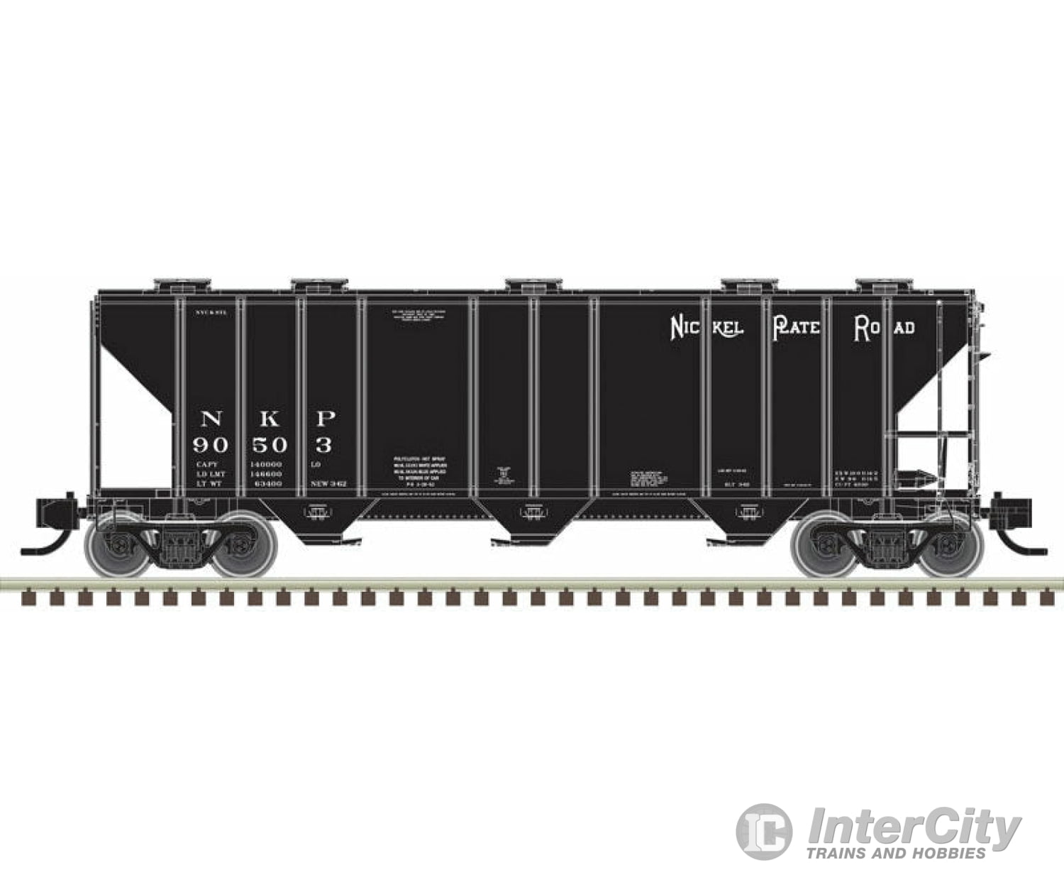 Atlas N 50005746 Ps - 4000 3 - Bay Covered Hopper - Ready To Run Master(R) - - Nickel Plate Road