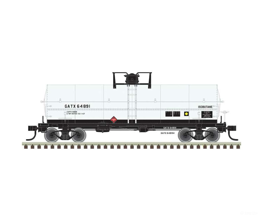 Atlas 50006590 11 000-Gallon Tank Car W/Platform - Ready To Run Master(R) -- Gatx #64891 (White