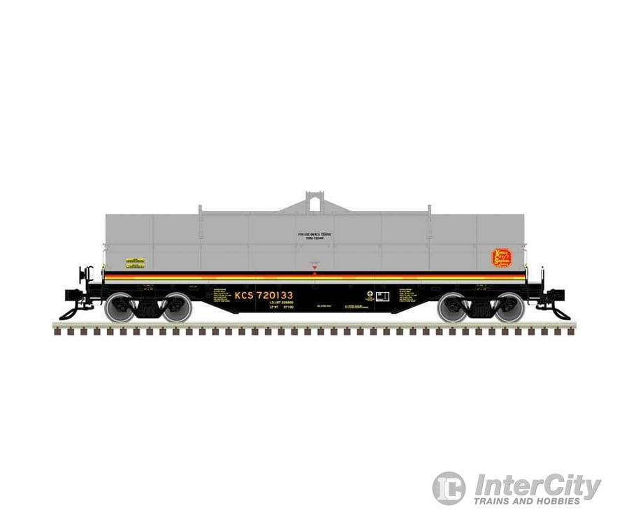 Atlas N 50006780 42’ Coil Steel Car with Fishbelly Side Sill - Master - Kansas City Southern #720017 (gray black red