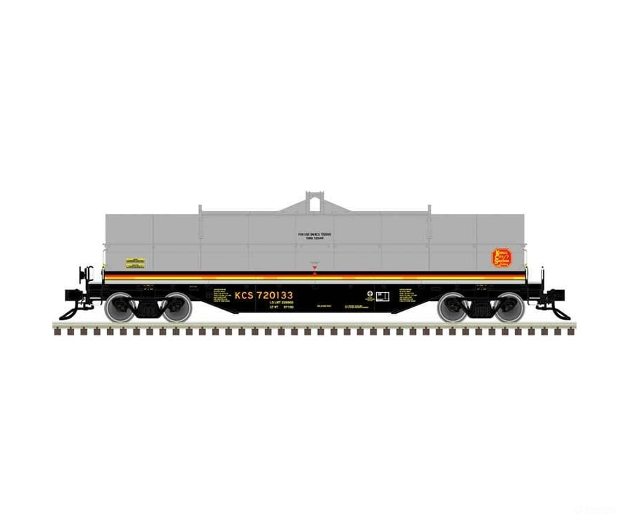 Atlas N 50006783 42’ Coil Steel Car with Fishbelly Side Sill - Master - Kansas City Southern #720133 (gray black red