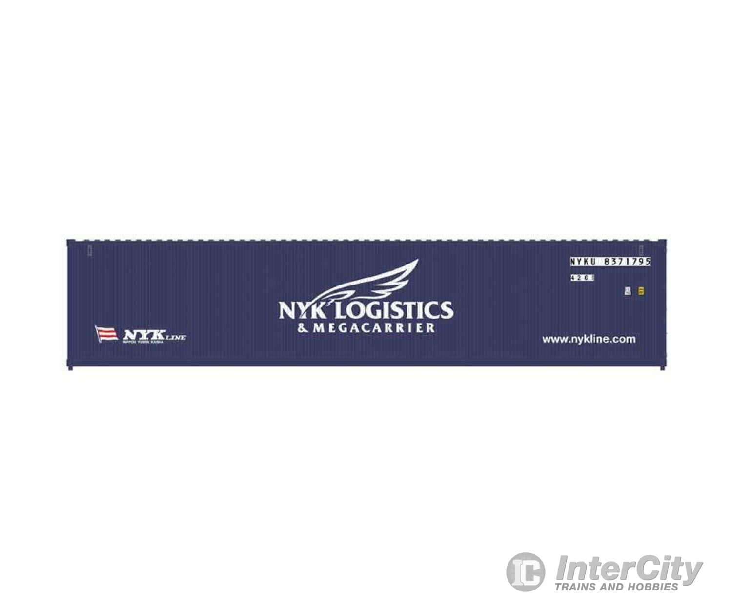 Atlas N 50006825 40’ Standard-Height Container 3-Pack - Assembled - Master(R) - NYK Line Set #2 (blue white) Freight