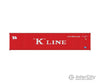 Atlas N 50006830 40’ Standard-Height Container 3-Pack - Assembled - Master(R) - K-Line Set #1 (red white) Freight Cars