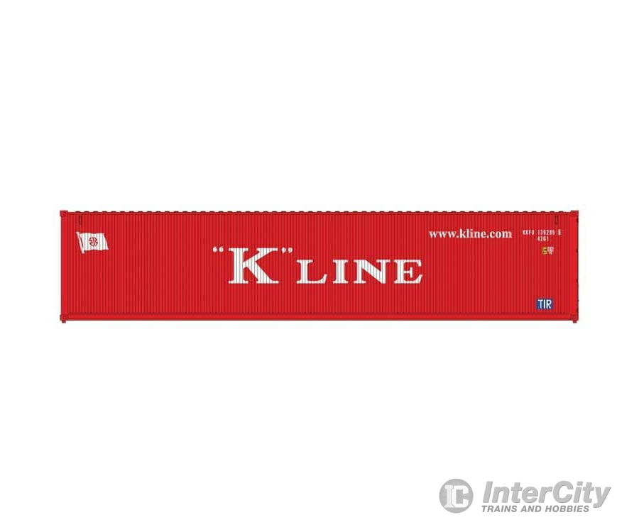 Atlas N 50006831 40’ Standard-Height Container 3-Pack - Assembled - Master(R) - K-Line Set #2 (red white) Freight Cars