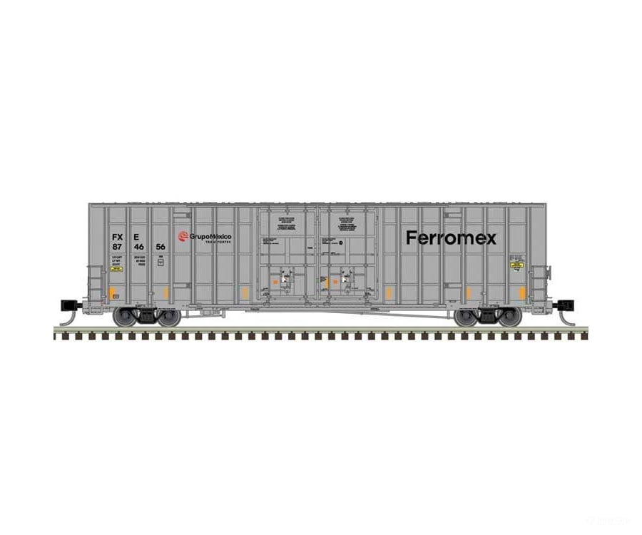 Atlas N 50006926 Gunderson 7550 Double-Door Boxcar - Ferromex #874656 (gray black red) - Freight Cars