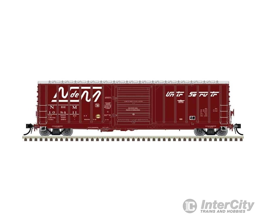 Atlas N 50007137 CNCF 5000 50’ Boxcar - Master(R) - Nacionales de Mexico N de M #108411 (Boxcar Red white Unir Servir