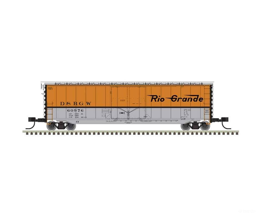 Atlas N 50007155 50’ General American RBL Plug-Door Boxcar - Master(R) - Denver & Rio Grande Western #60927 (Aspen Gold