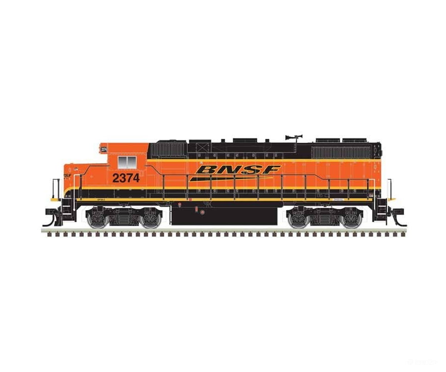 Atlas Trainman HO 10004570 EMD GP38-2 - Sound & DCC - Gold - BNSF Railway #2374 (H4 black orange Wedge Logo) Locomotives