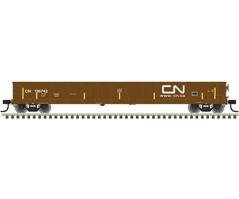 Atlas Trainman Ho 20005436 Evans 52 Gondola - Ready To Run -- Canadian National #136625 (Boxcar Red;