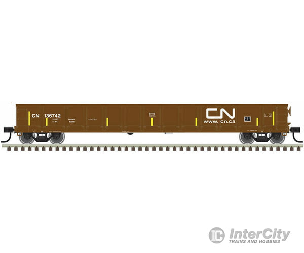 Atlas Trainman Ho 20005438 Evans 52 Gondola - Ready To Run -- Canadian National #136690 (Boxcar Red;