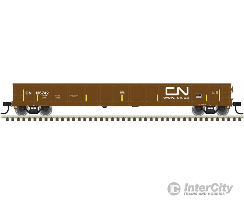 Atlas Trainman Ho 20005439 Evans 52 Gondola - Ready To Run -- Canadian National #136756 (Boxcar Red;