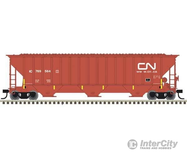 Atlas Trainman HO 20006654 Thrall 4750 Covered Hopper - Canadian National IC 769578 (Boxcar Red white) Freight Cars