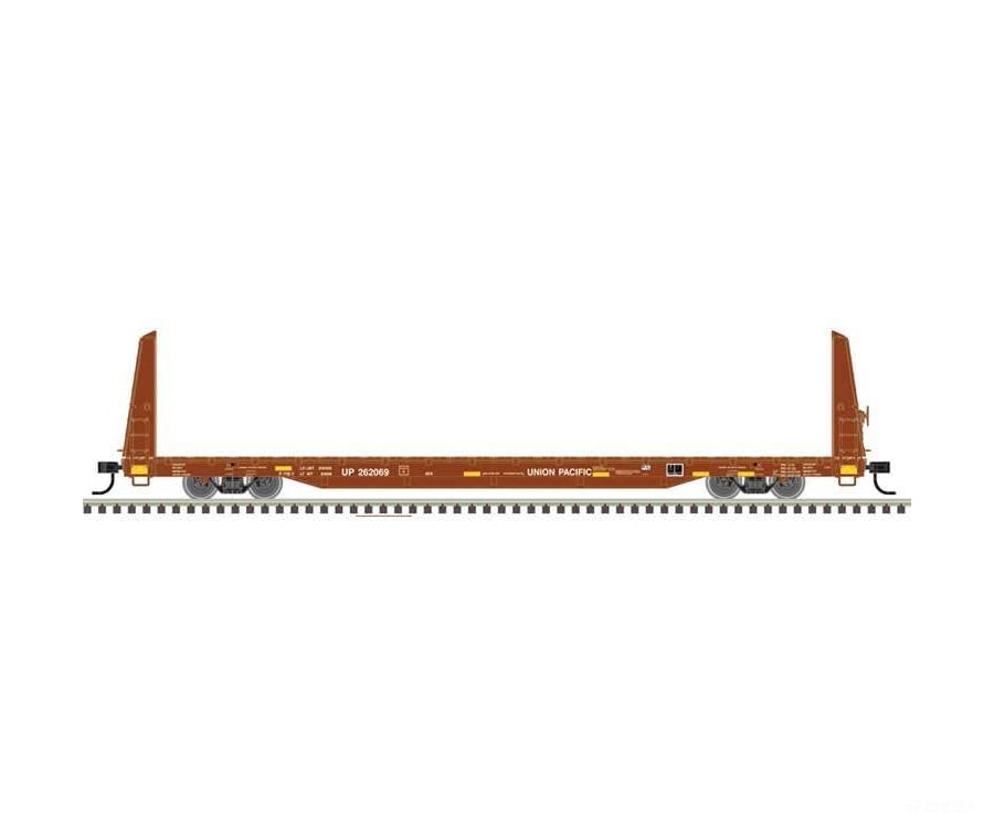 Atlas Trainman HO 20007960 62’ Bulkhead Flatcar - Union Pacific #262176 (Boxcar Red) - Freight Cars