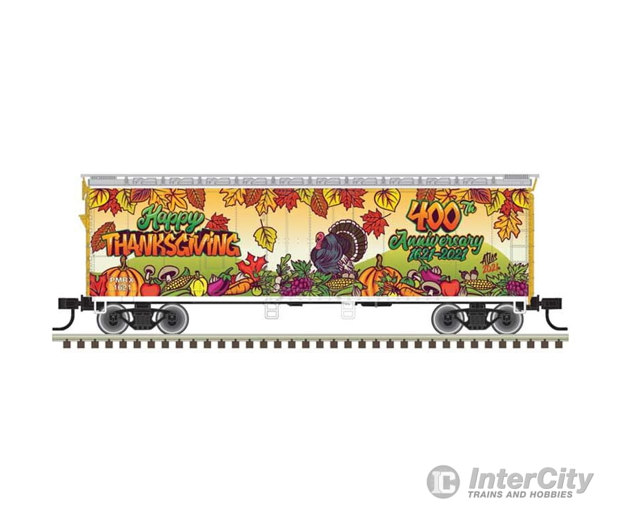 Atlas Trainman N 50006042 40 Plug-Door Boxcar - Ready To Run Trainman(R) -- Happy Thanksgiving Prlx