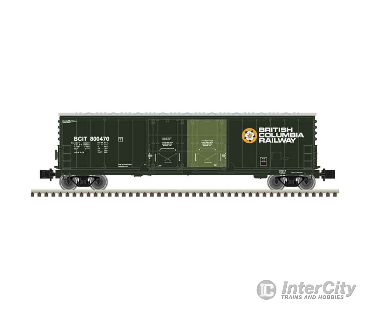 Atlas 75000000 Evans 53 Double Plug-Door Boxcar - Master(R) -- British Columbia Railway #800436