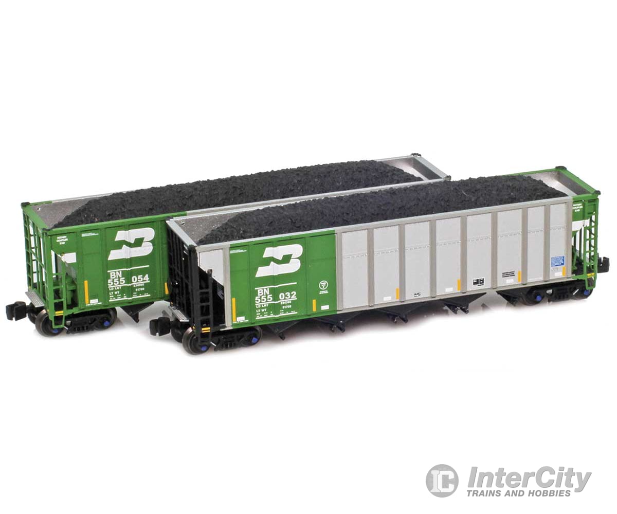 AZL 905706-1 Z Scale BN Autoflood III Hopper 555000 555081 Two-pack Freight Cars