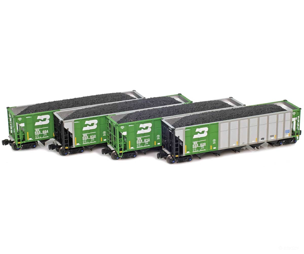 AZL 915706-1 Z Scale BN Autoflood III Hopper - Four-pack Freight Cars