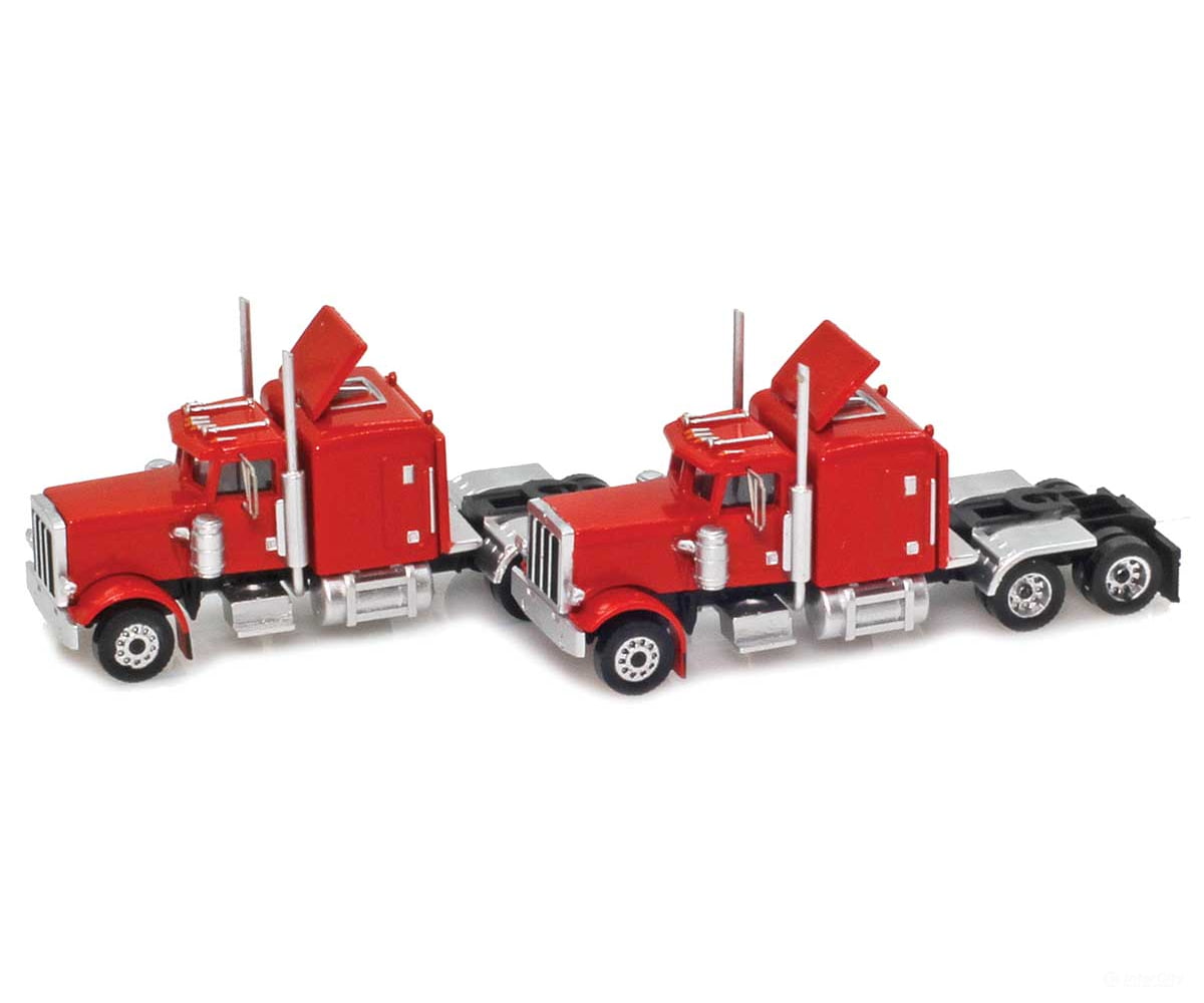 AZL Z Scale 96002 Hood Truck with Crew Cab - Red - 2pcs - Cars & Trucks