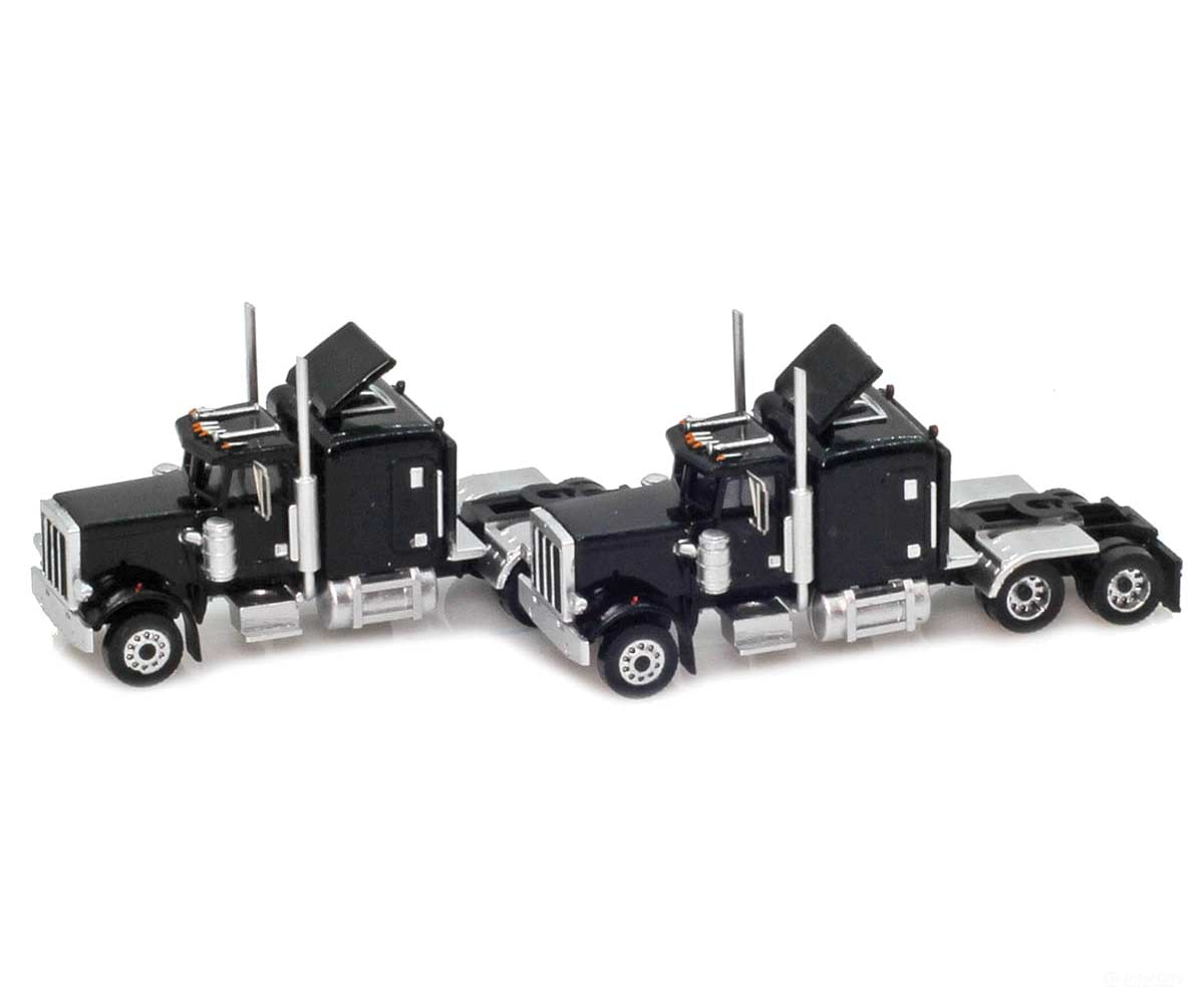 AZL Z Scale 96003 Hood Truck with Crew Cab - Black - 2pcs - Cars & Trucks