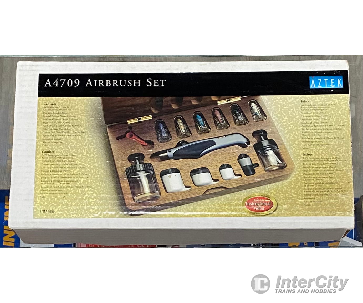 Aztek A4709 Airbrush Set in Wood Case New in Box Tools