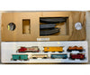 Bachmann 00627 HO Silver Streak GP40 Diesel Locomotive 6 Rolling Stock Cars and Scenery Pieces Santa Fe (SF) 6067