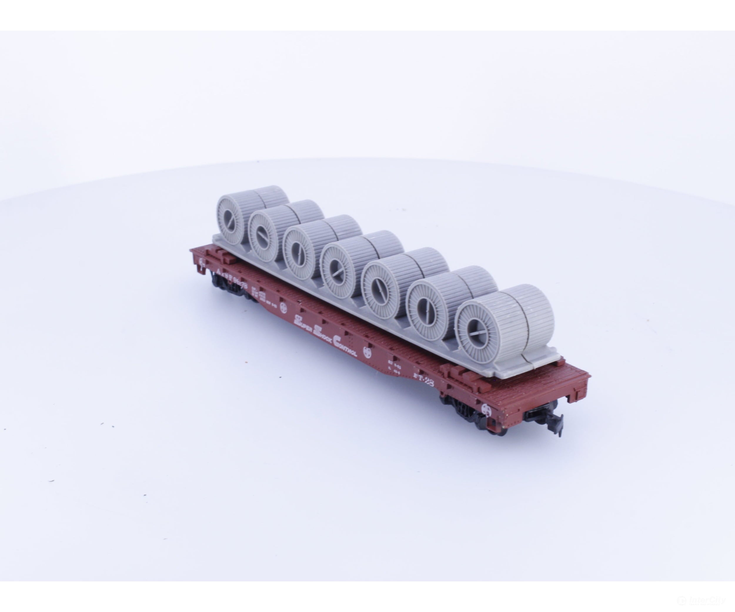 Bachmann 1199 HO 51’ Flat Car with Load Atchison Topeka and Santa Fe (ATSF) 96178 - Freight Cars