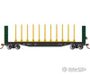 Bachmann 12902 52 Centerbeam Bulkhead Flatcar - Ready To Run -- Canadian National #60472 (Black)