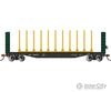 Bachmann 12902 52 Centerbeam Bulkhead Flatcar - Ready To Run -- Canadian National #60472 (Black)