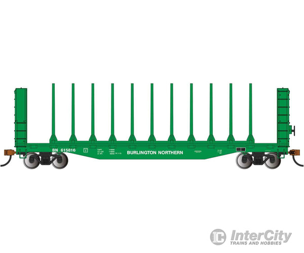 Bachmann 12903 52 Centerbeam Bulkhead Flatcar - Ready To Run -- Burlington Northern #615816 (Cascade