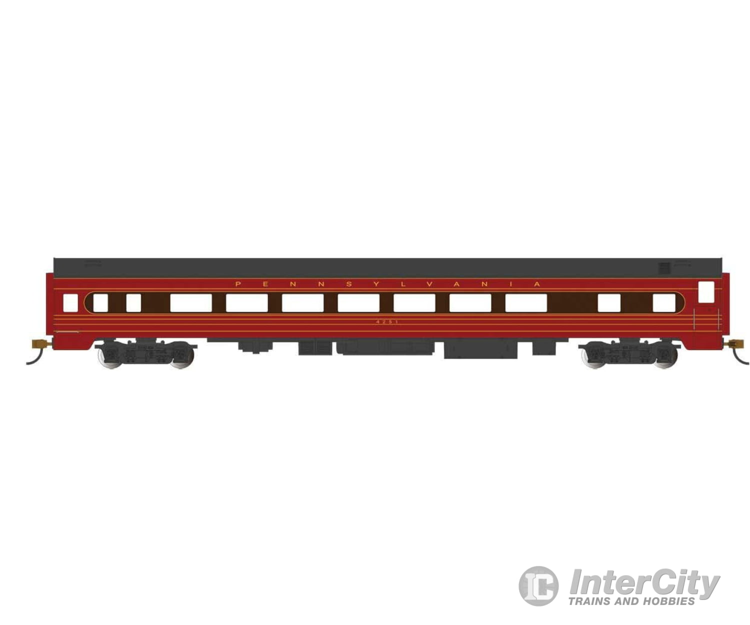 Bachmann 14212 85 Smooth-Side Coach With Interior Lights - Ready To Run -- Pennsylvania Railroad 2